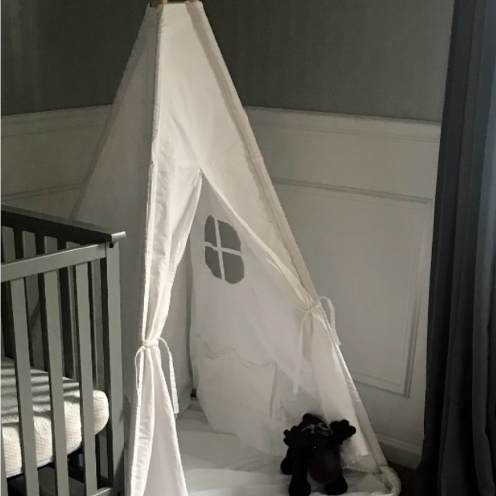 Children's White Play Teepee Tent